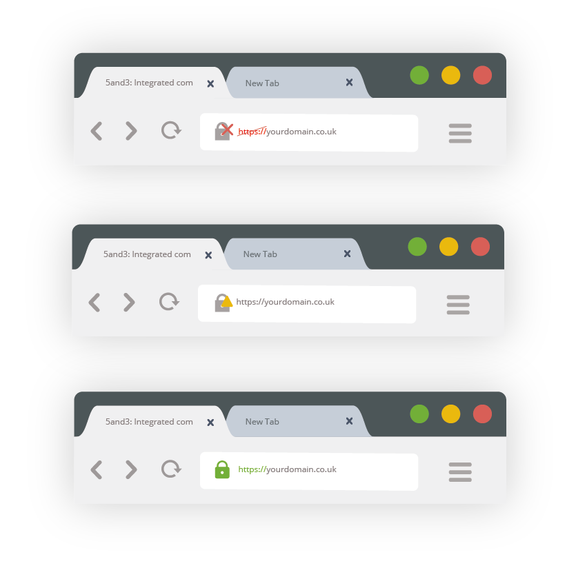 Chrome security padlock symbols