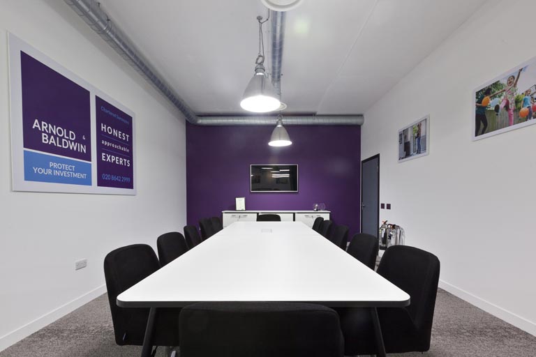 Office interior wallpaper design for Chartered Surveyors Arnold & Baldwin