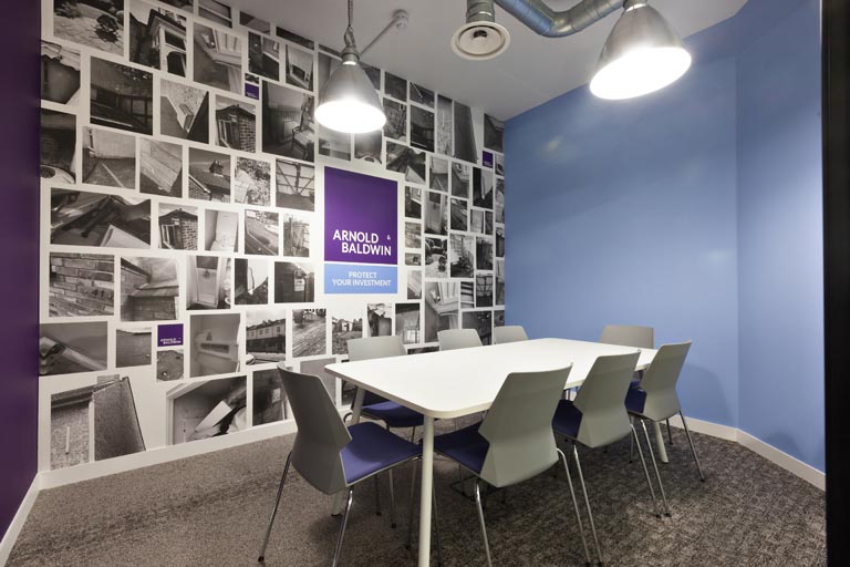 Arnold & Baldwin training room one wallpaper design