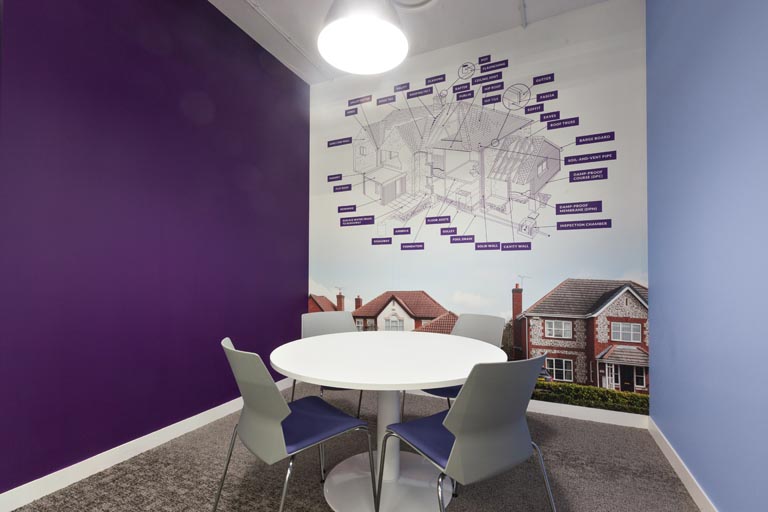 Office interior wallpaper design for Chartered Surveyors Arnold & Baldwin