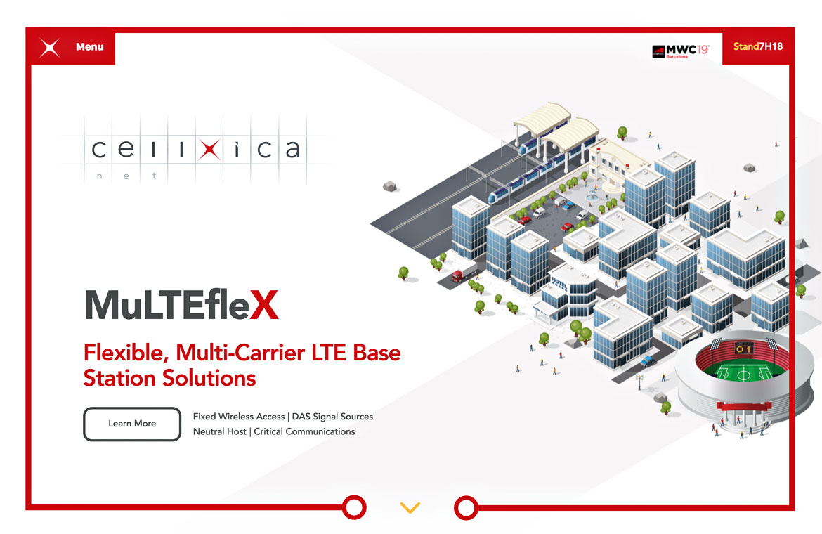 MWC exhibiton stand design for cellxica innovative radio and cellular solutions