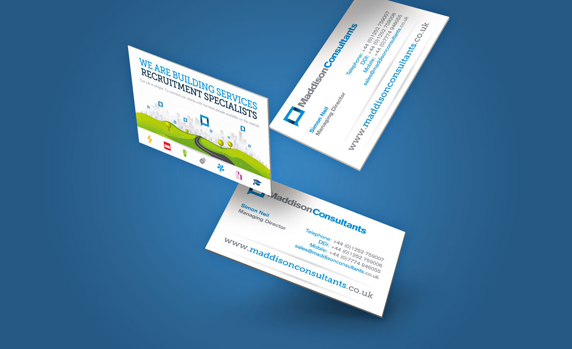 Business card and stationery design for recruitment company Maddison Consultants by 5and3