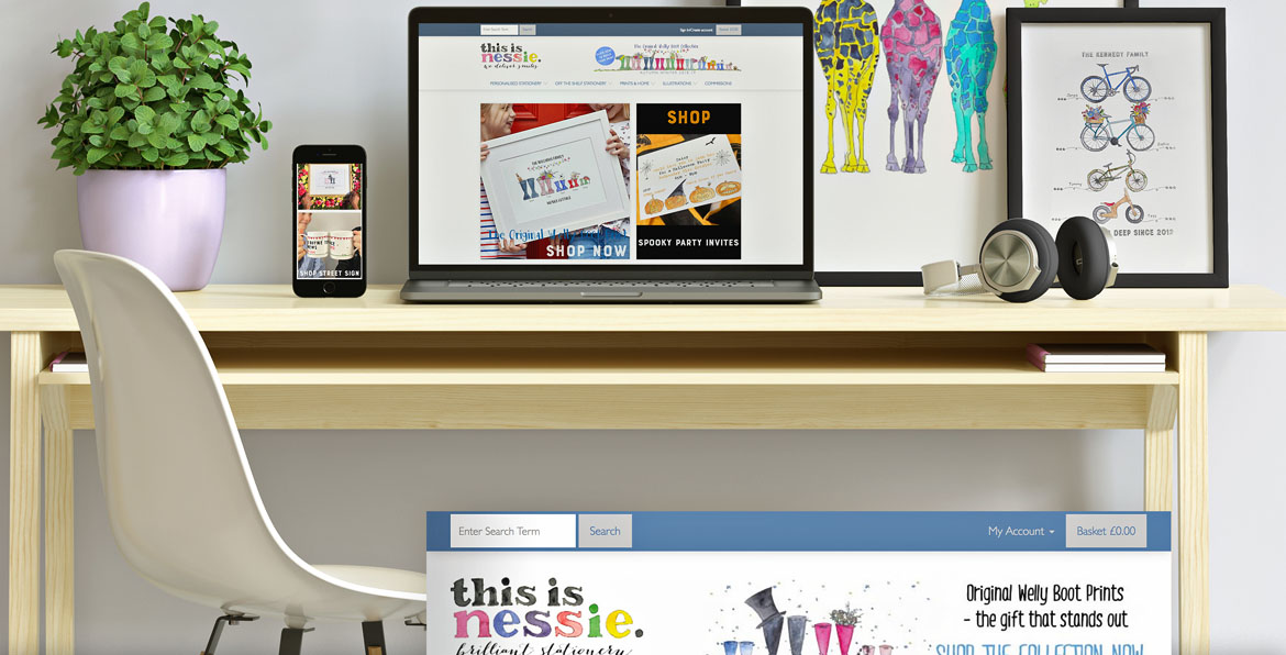 Sagepay integration and ecommerce website design for personalisation illustrations business