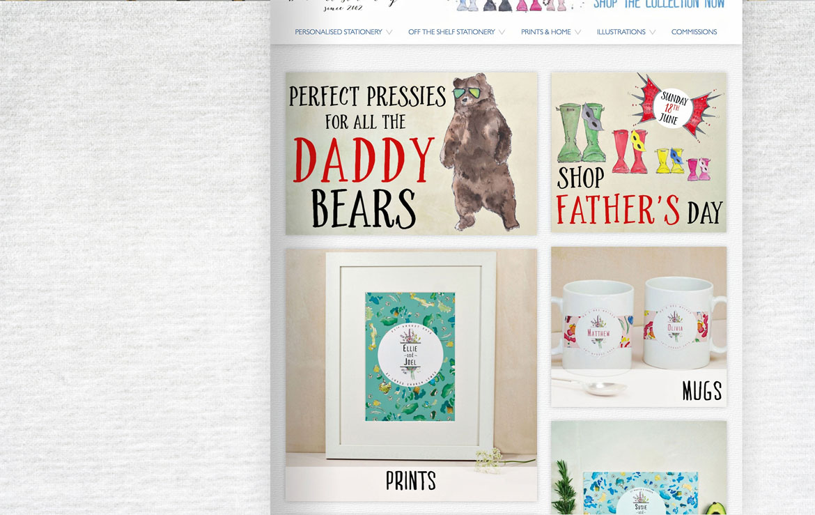 Sagepay integration and ecommerce website design for personalisation illustrations business