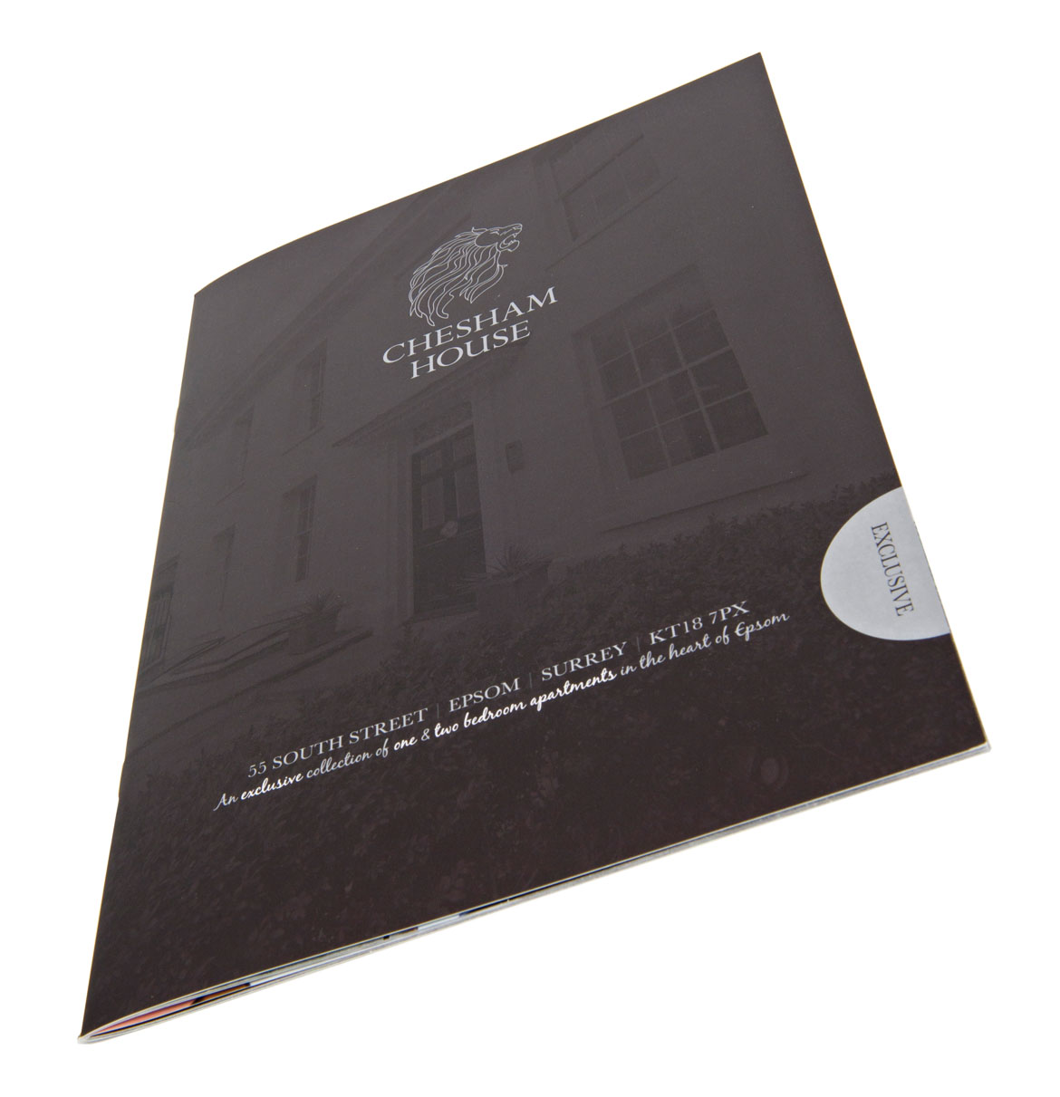 Property branding and brochure design for contemporary apartments in Woking