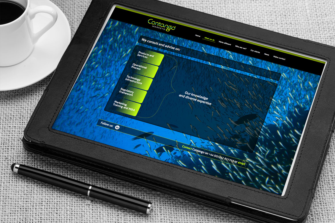 Web page design showing html5 and css3 styling