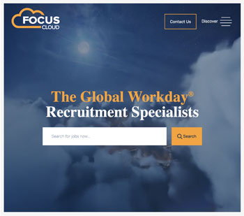 Focus Cloud website design, Global Workday Recruitment Specialists
