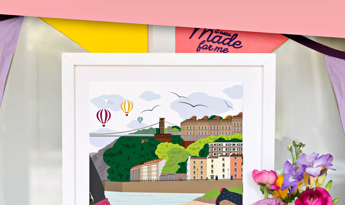 Website design for personalised contemporary illustration studio in Bristol