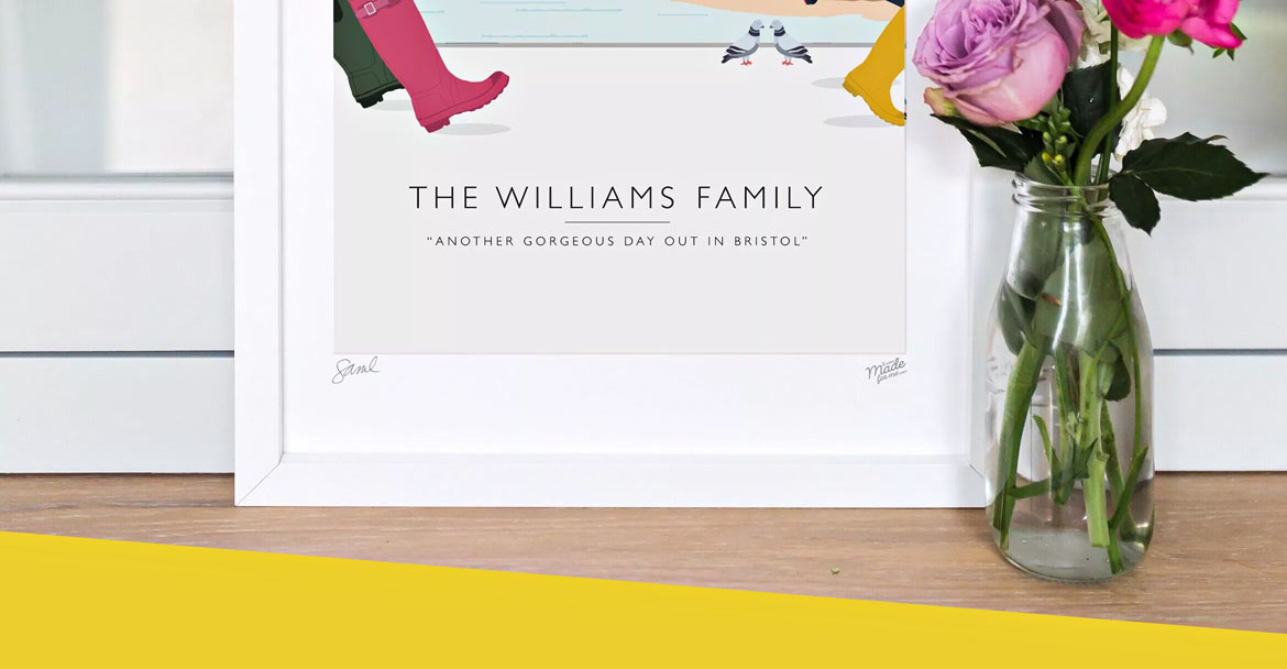 Website design for personalised contemporary illustration studio in Bristol