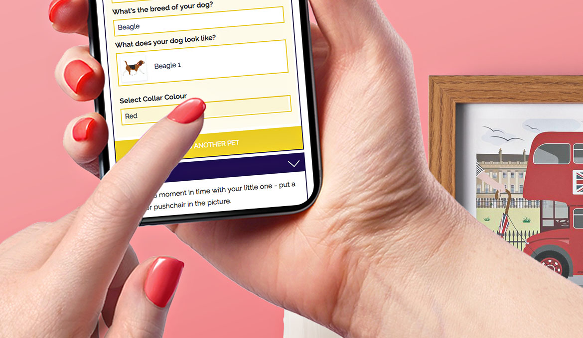 Website design for personalised contemporary illustration studio in Bristol