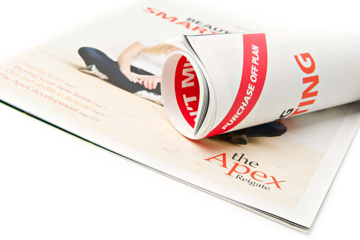 Property developemnt brochure design for The Apex, Reigate