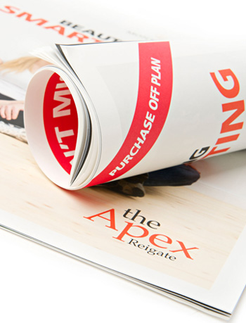 Newpaper style brochure for property developer Montreaux