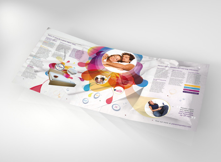 Brochure design for bed bug protection company Prevent n Protect