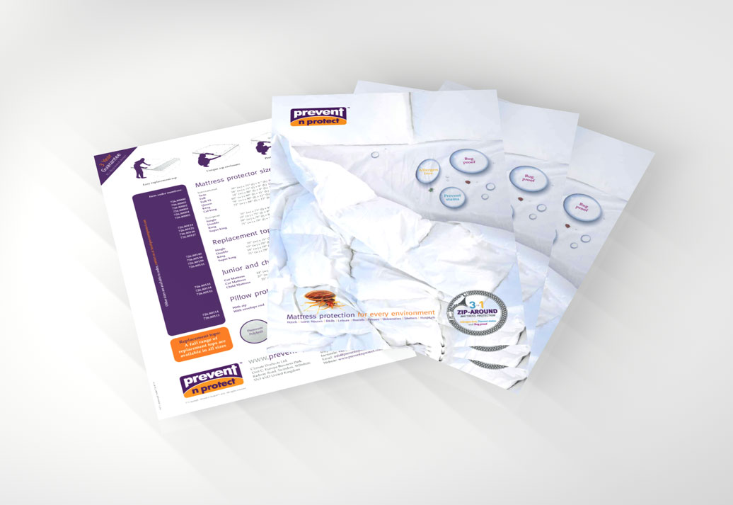 Reseller Brochure design for bed bug protection company Prevent n Protect
