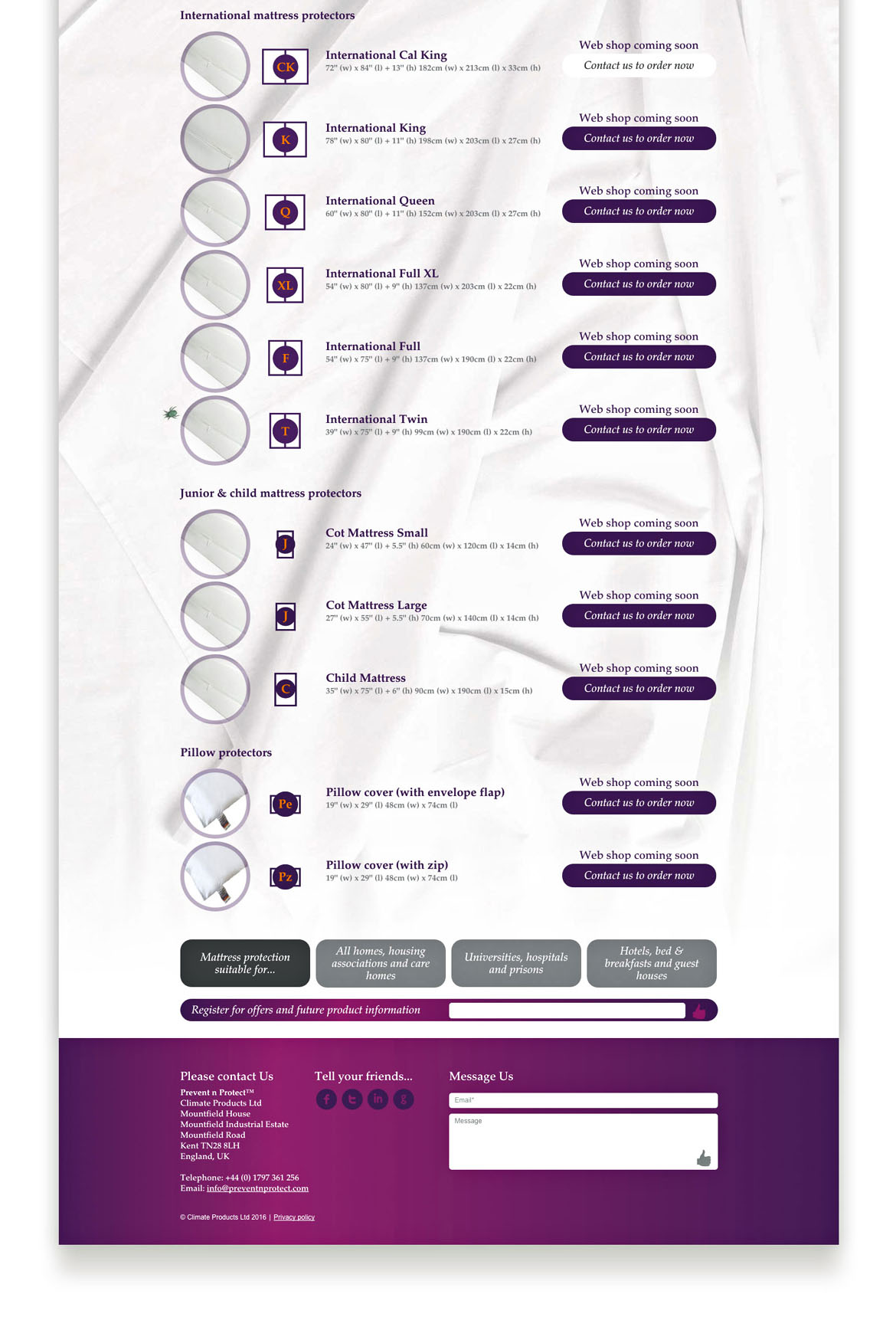 eCommerce website solution for bed bug protection company Prevent n Protect by 5and3