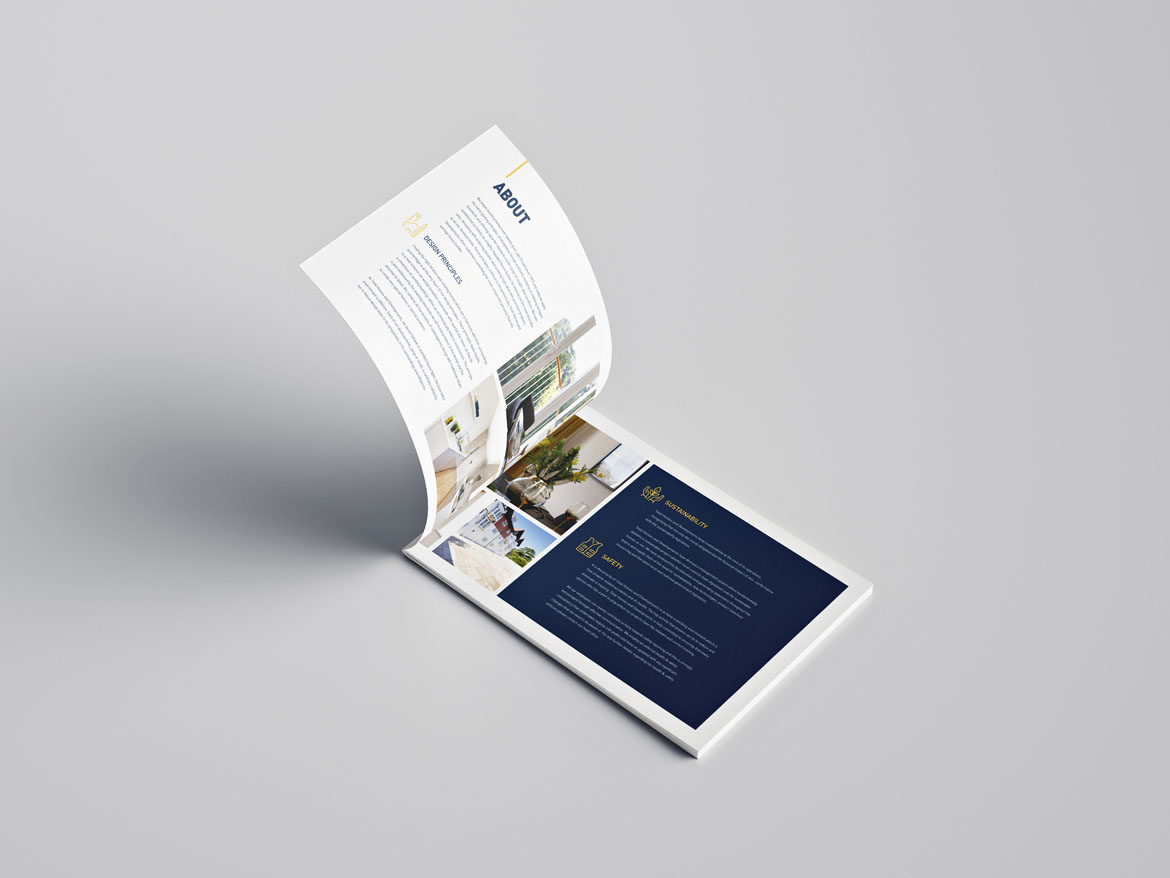 Brochure design for property developer, contractor and investor
