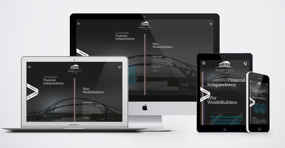 Responsive website design and development for Financial and wealth management company Wealthbuilders