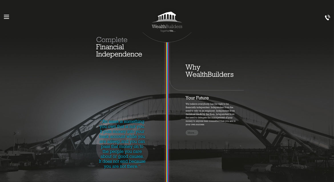 Responsive website design and development for Financial and wealth management company Wealthbuilders