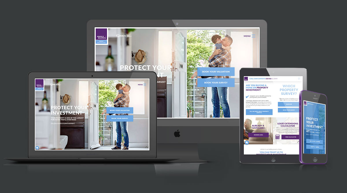 Lead  generating website design for Chartered Surveyors Arnold &